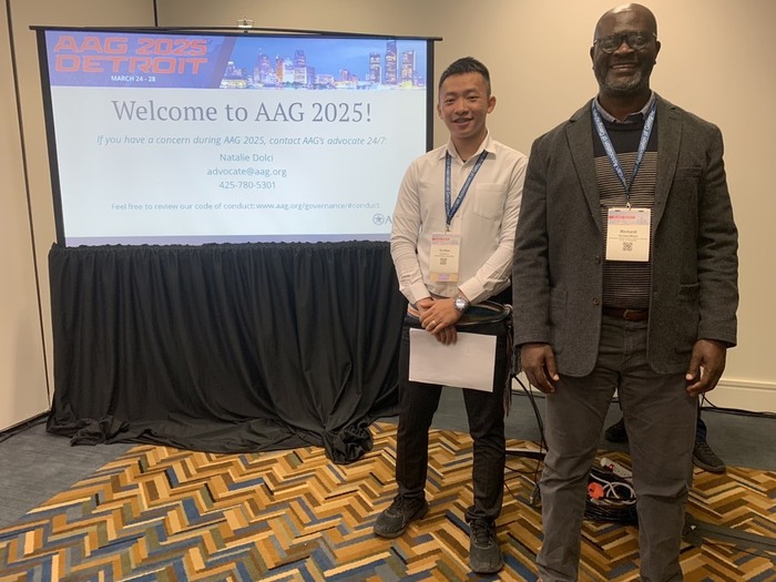 Our graduate students, Youhao Li, Yi-Ting Cheng, and Jae-Yu Lee, presented their research at the 2025 AAG Annual Meeting.